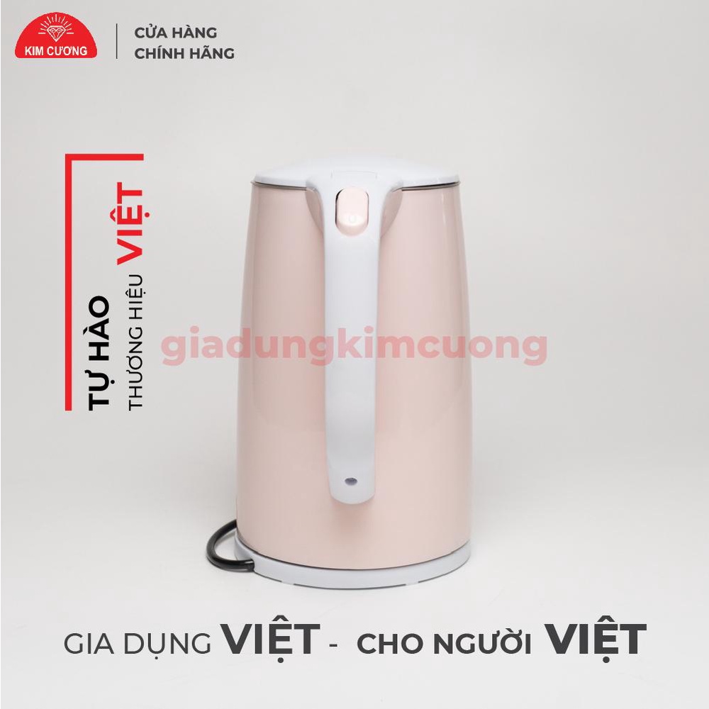 Ấm Đun Siêu Tốc 2.2 Lít Kim Cương - Nhựa Inox 2 Lớp [Bảo Hành Chính Hãng 12 Tháng]