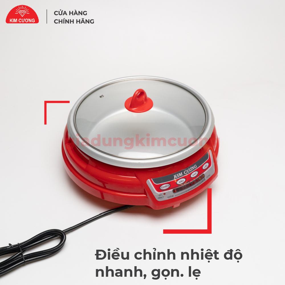 Nồi Lẩu Điện Đa Năng Kim Cương - Dung Tích 3.5 Lít [Bảo Hành Chính Hãng 1 Đổi 1]