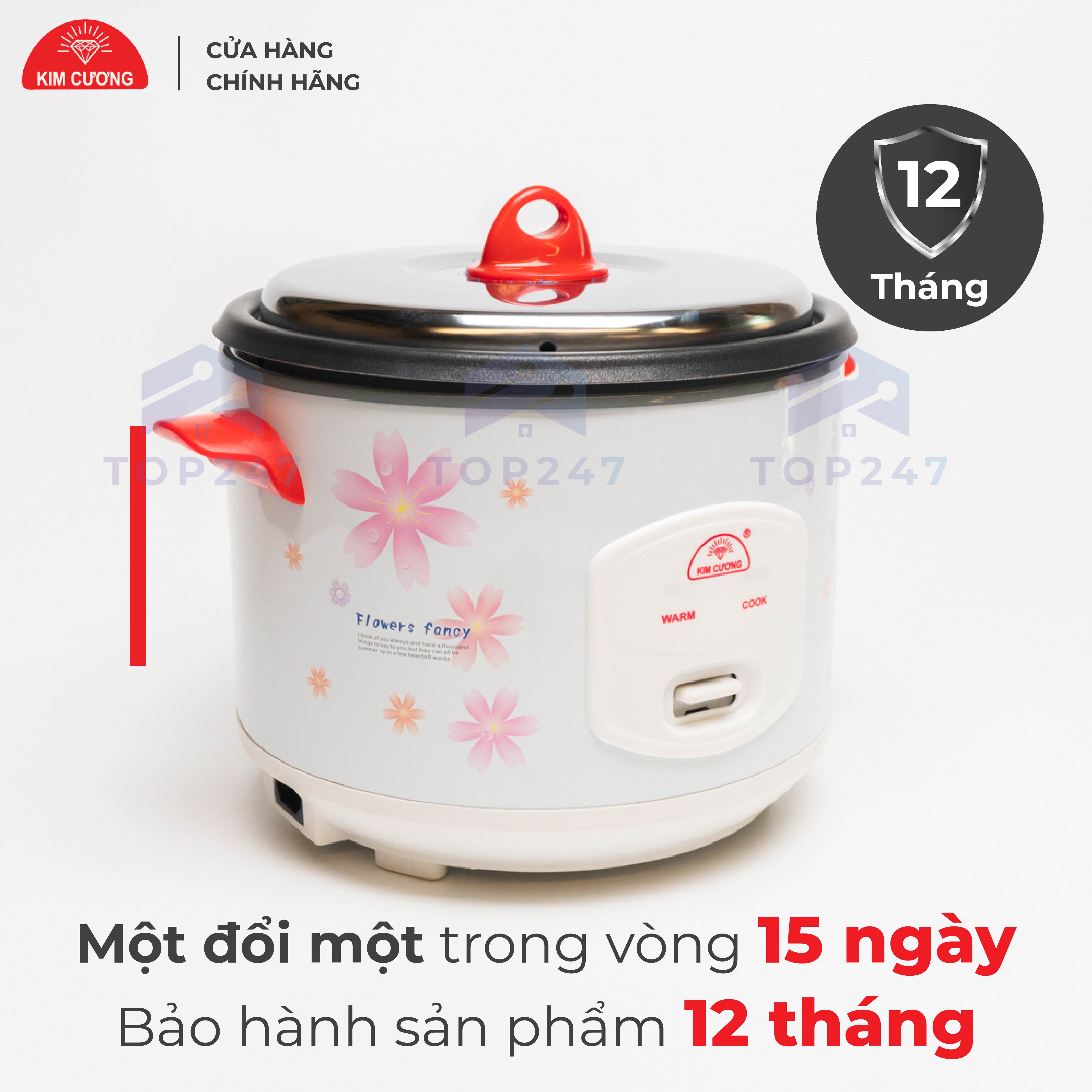 Nồi Cơm Điện Kim Cương 1.8 Lít Nắp Rời Chống Dính
