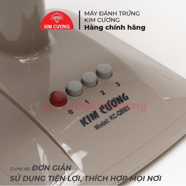 Quạt Bàn B3 Kim Cương - Quạt Bàn Mini Thân Nhựa [Bảo Hành Chính Hãng 12 Tháng]