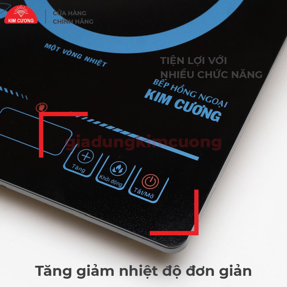 Bếp Hồng Ngoại Kim Cương Thân Nhựa [Bảo Hành Chính Hãng 12 Tháng]