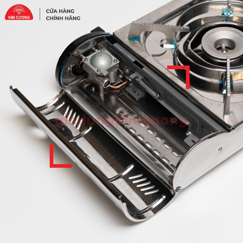 Bếp Gas Mini Inox Kim Cương - Bếp Ga Du Lịch Chống Nổ [Bảo Hành 12 Tháng]