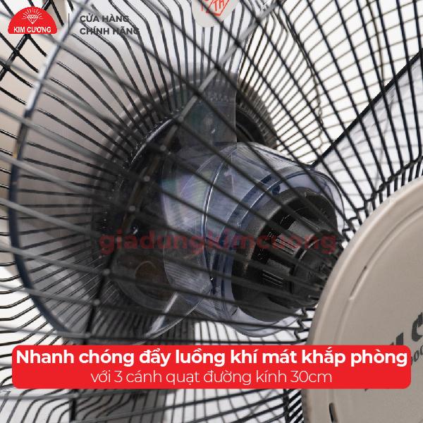 Quạt Bàn B3 Kim Cương - Quạt Bàn Mini Thân Nhựa [Bảo Hành Chính Hãng 12 Tháng]