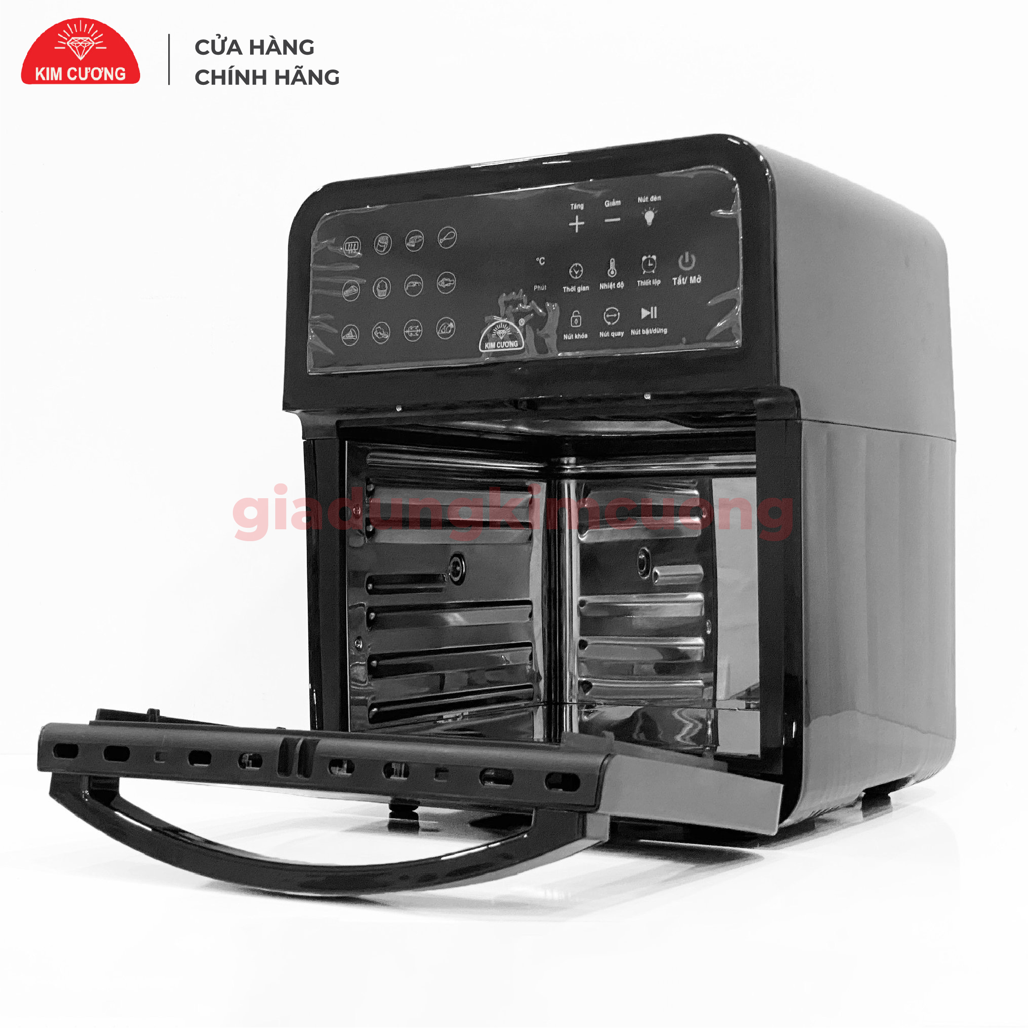 Nồi Chiên Không Dầu Kim Cương - Dung Tích 12 Lít [Bảo Hành Chính Hãng 1 Đổi 1]
