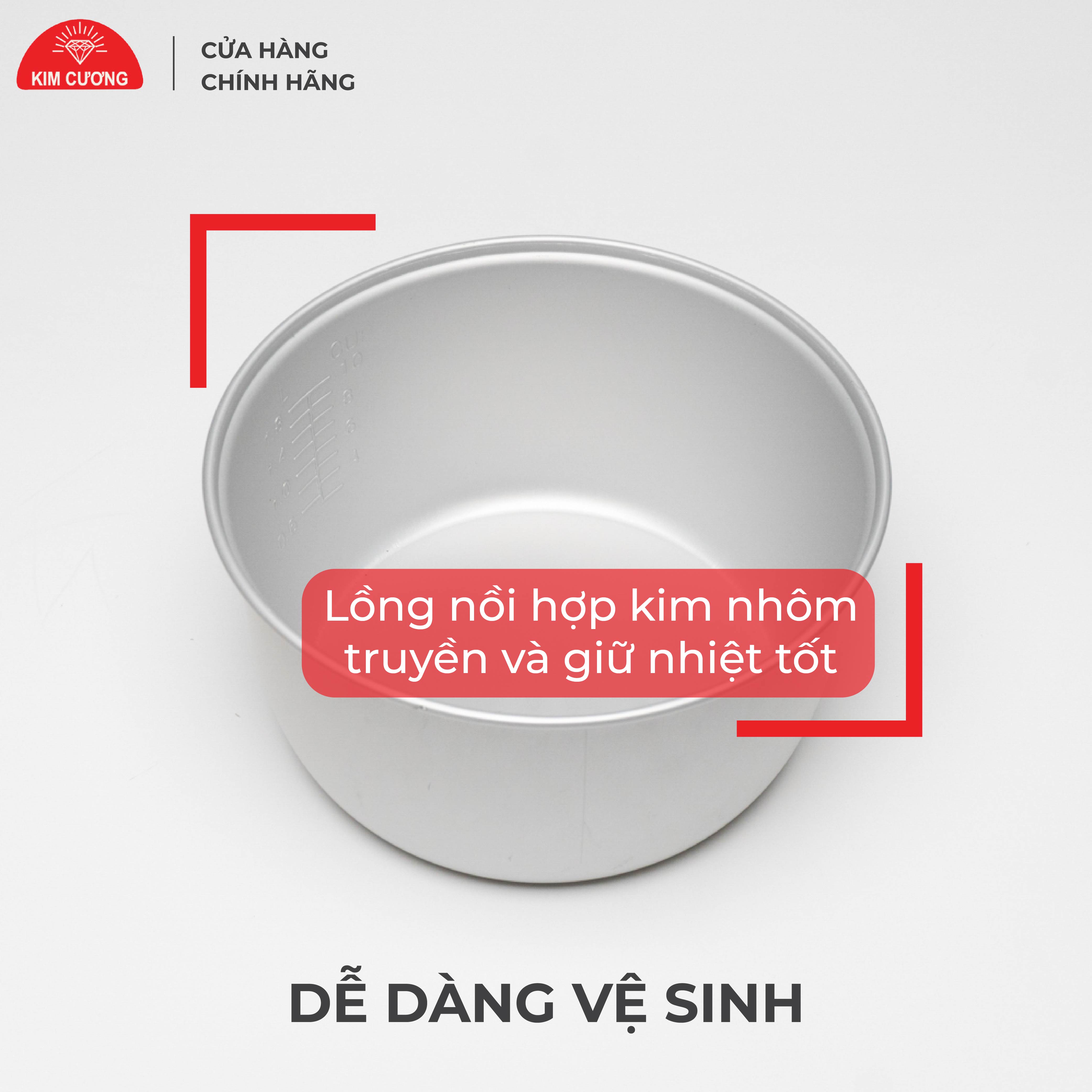 Nồi Cơm Điện Kim Cương - Nắp Gài 1.8 Lít [Chính Hãng]