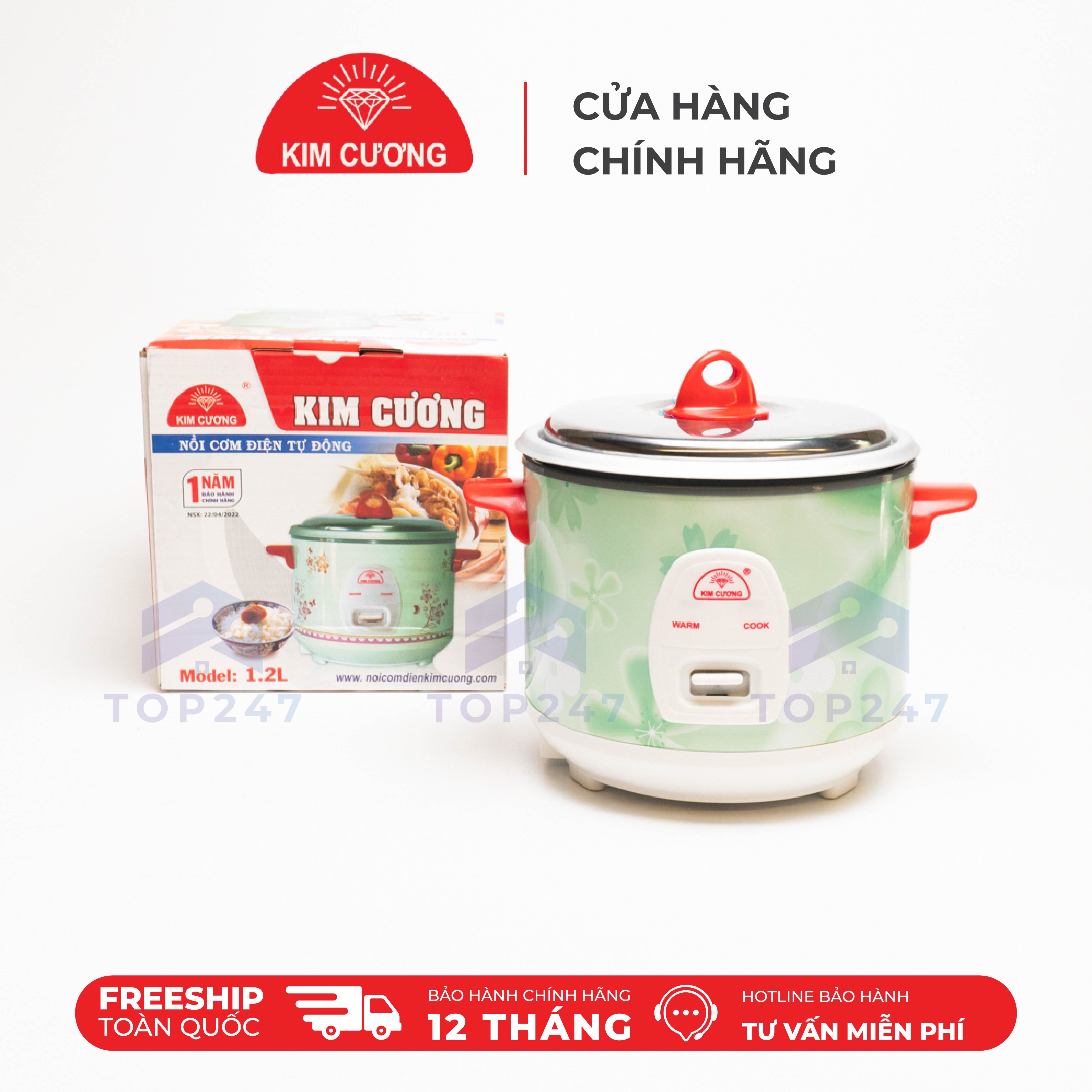Nồi Cơm Điện Kim Cương - Nắp Rời 1.2 Lít [Chính Hãng]