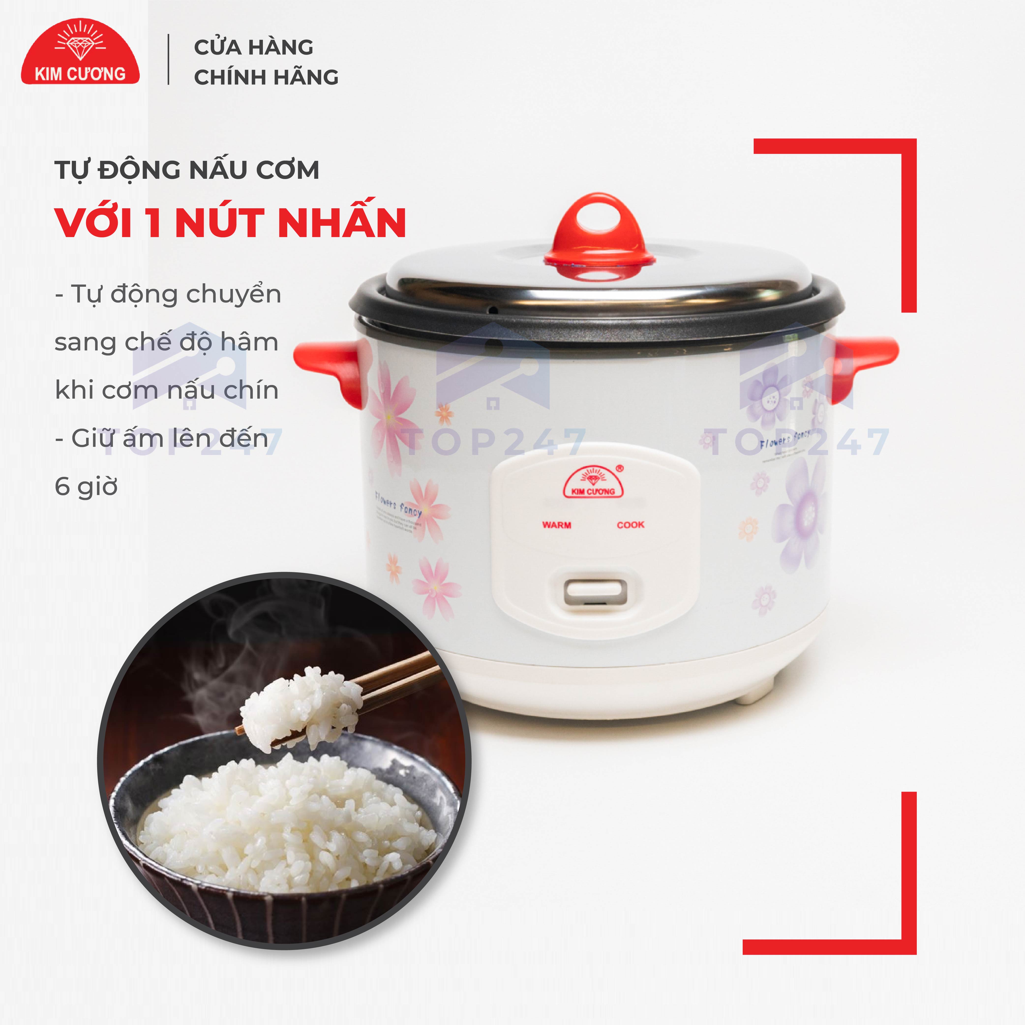 Nồi Cơm Điện Kim Cương 1.8 Lít Nắp Rời Chống Dính