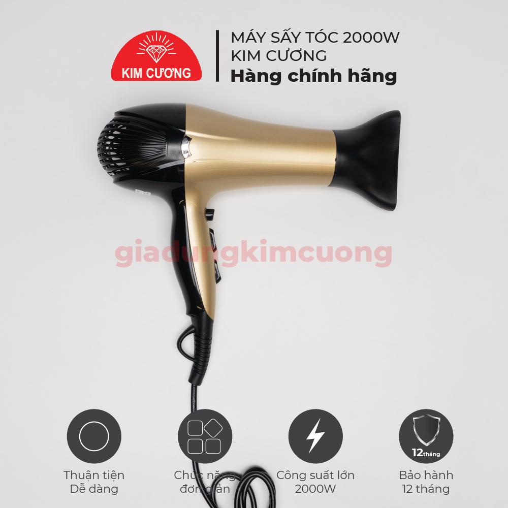 Máy Sấy Tóc 2 Chiều Nóng Lạnh Công Suất Lớn 2000W - Máy Sấy Tóc Kim Cương 1640