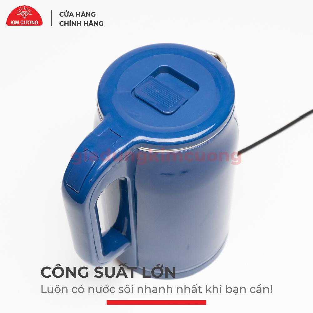 Ấm Đun Siêu Tốc 2 Lớp 1.8 Lít Kim Cương [Bảo Hành Chính Hãng 12 Tháng]