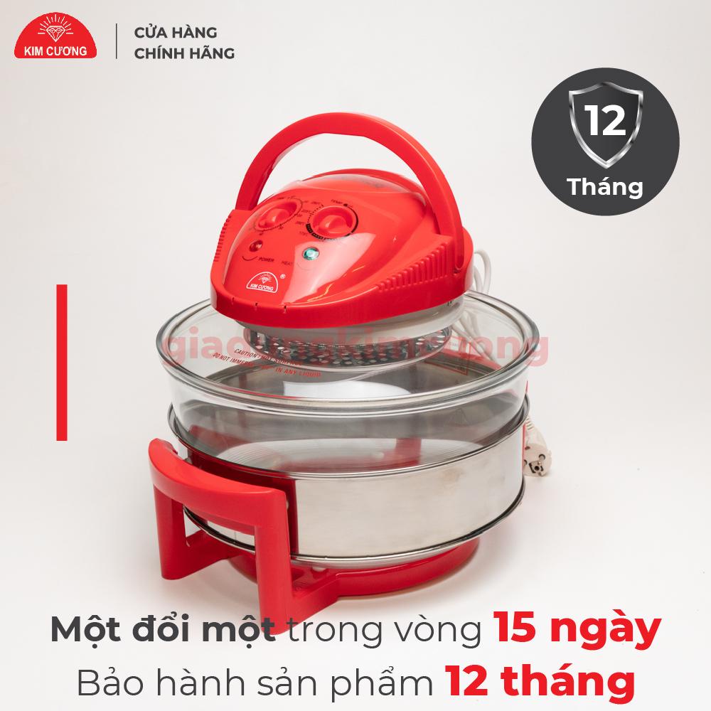 Lò Nướng Thủy Tinh 12 Lít Kim Cương - Lò Nướng Đa Năng [Bảo Hành 1 Đổi 1]