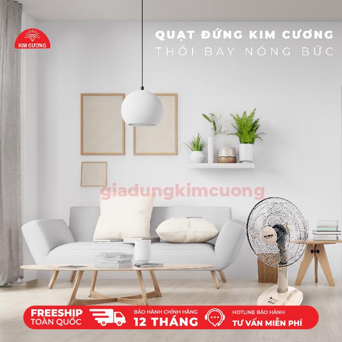 Quạt Lỡ Kim Cương - Quạt Đứng Lỡ B4 Ống Nhựa [Bảo Hành Chính Hãng 12 Tháng]
