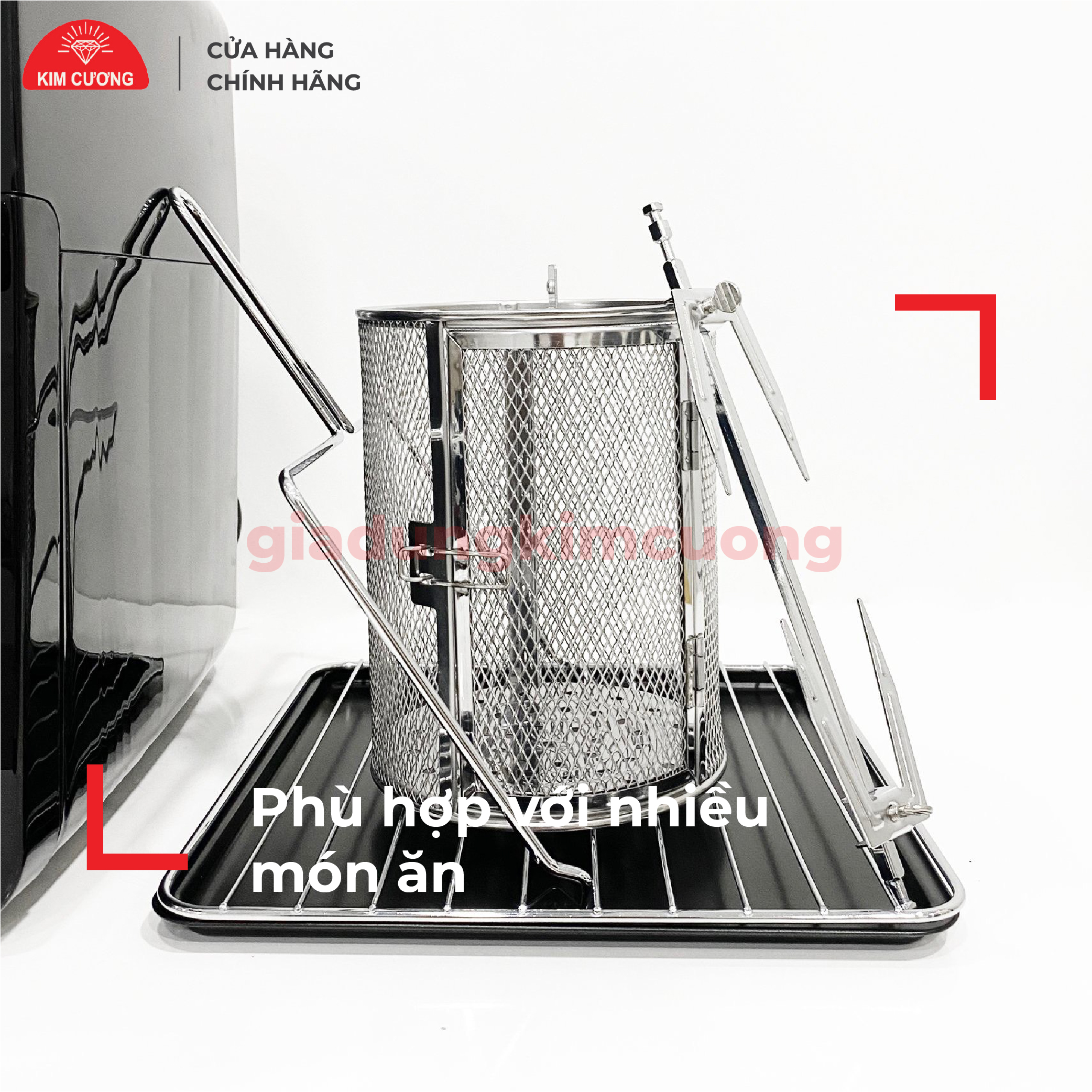 Nồi Chiên Không Dầu Kim Cương - Dung Tích 12 Lít [Bảo Hành Chính Hãng 1 Đổi 1]