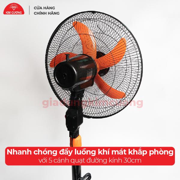 Quạt Công Nghiệp B5 5 Cánh - Quạt Cây Đứng Kim Cương [Bảo Hành Chính Hãng 12 Tháng]
