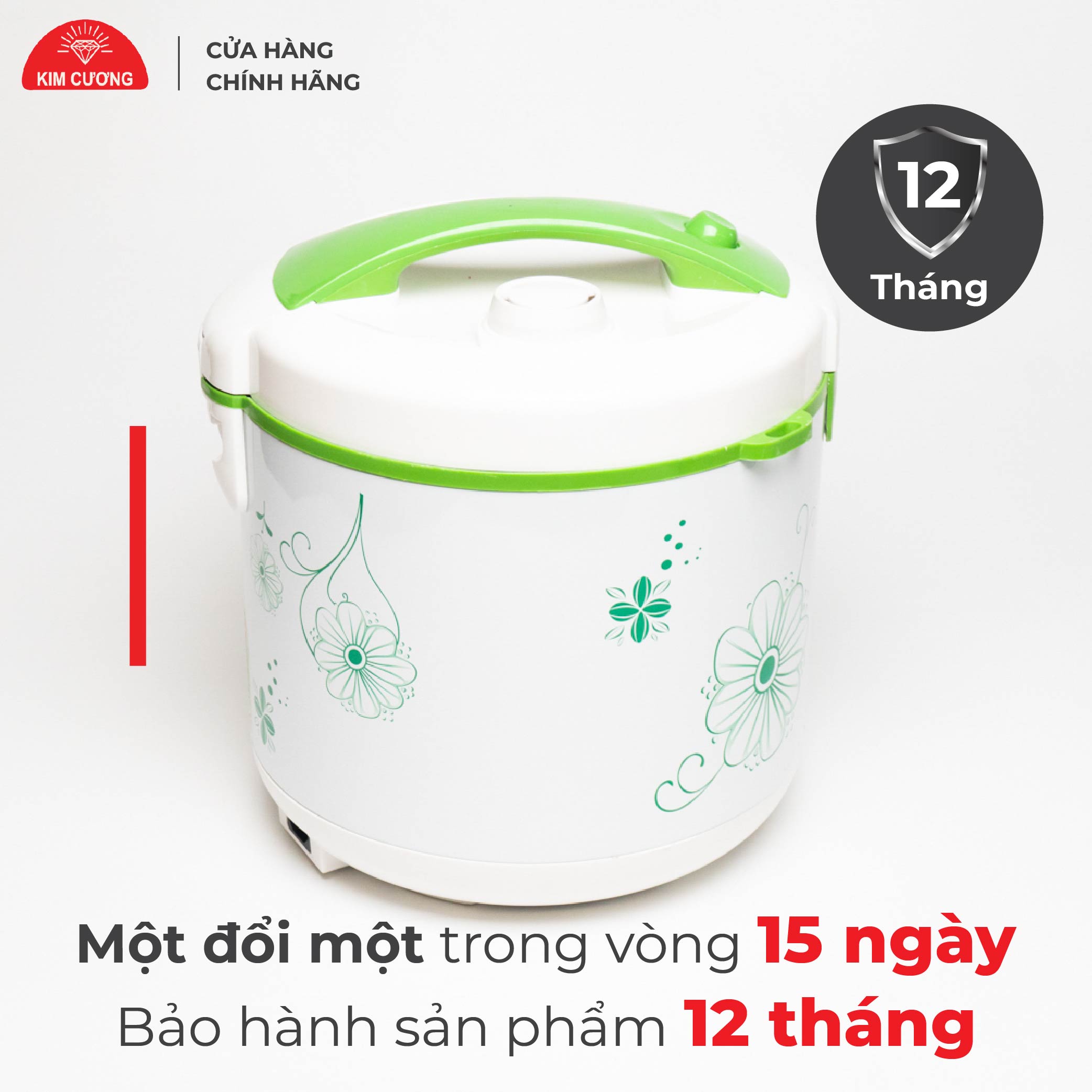 Nồi Cơm Điện Kim Cương - Nắp Gài Chống Dính 3.2 Lít [Chính Hãng]