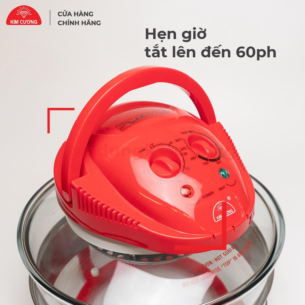 Lò Nướng Thủy Tinh 12 Lít Kim Cương - Lò Nướng Đa Năng [Bảo Hành 1 Đổi 1]