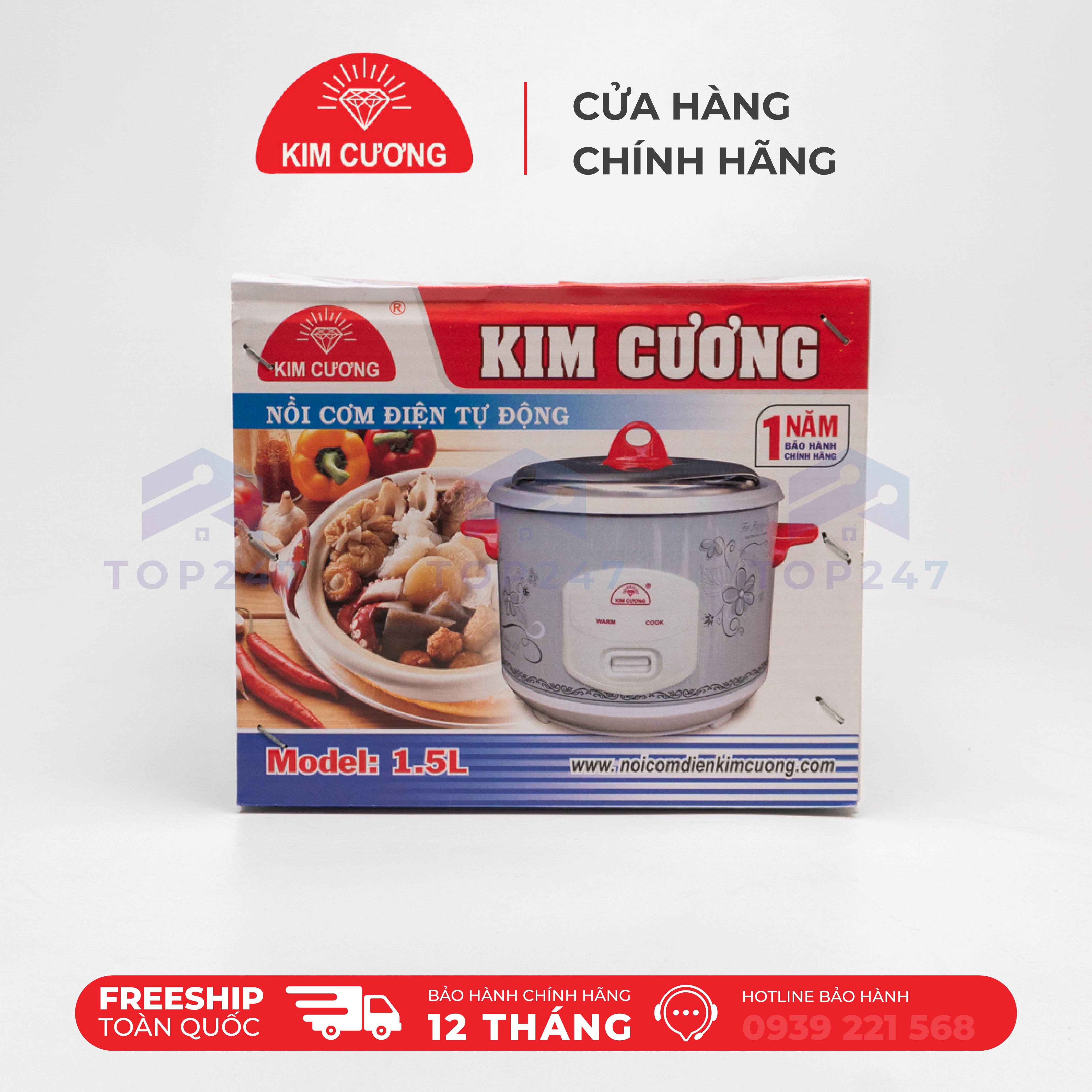 Nồi Cơm Điện Kim Cương 1.5 Lít Nắp Rời Chống Dính