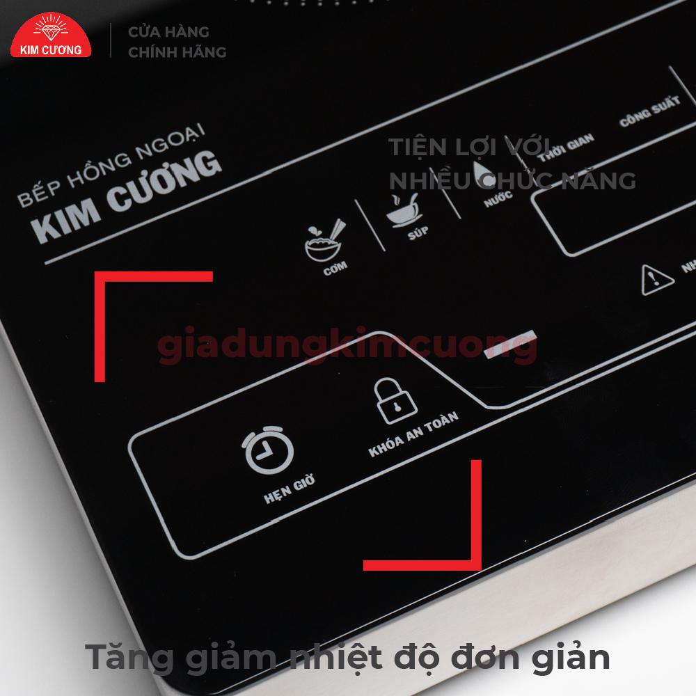 Bếp Hồng Ngoại Kim Cương Thân Inox [ Bảo Hành Chính Hãng 12 Tháng ]