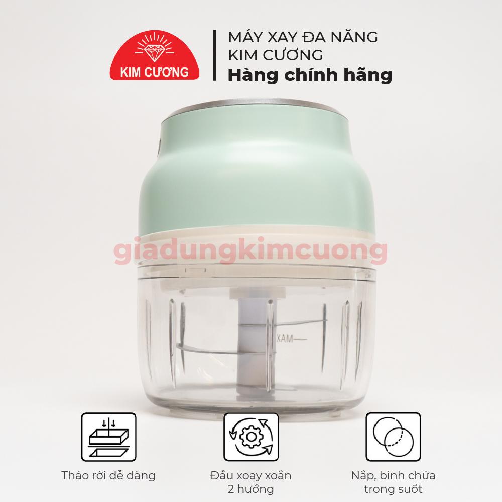 Máy Xay Mini Cầm Tay Kim Cương - Máy Xay Tỏi Ớt Đa Năng Sạc Điện [Bảo Hành 1 Đổi 1]