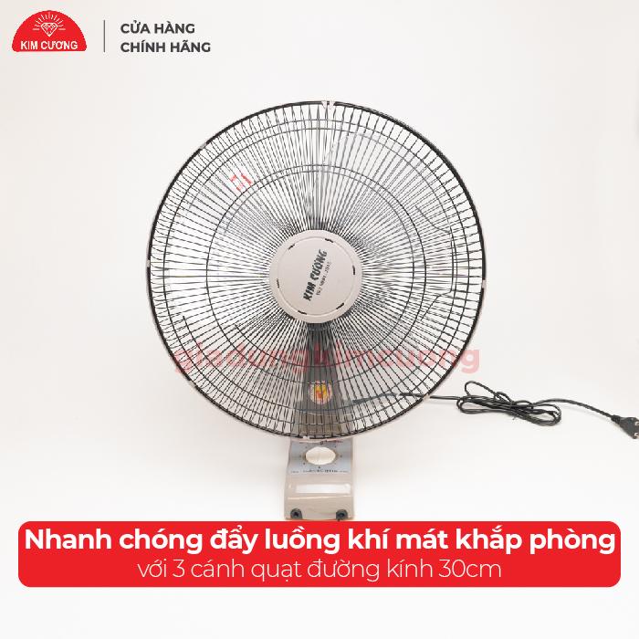 Quạt Treo Tuong Giá Rẻ Kim Cương - Quạt Treo Tương Cơ 1 Dây - Thân Nhựa