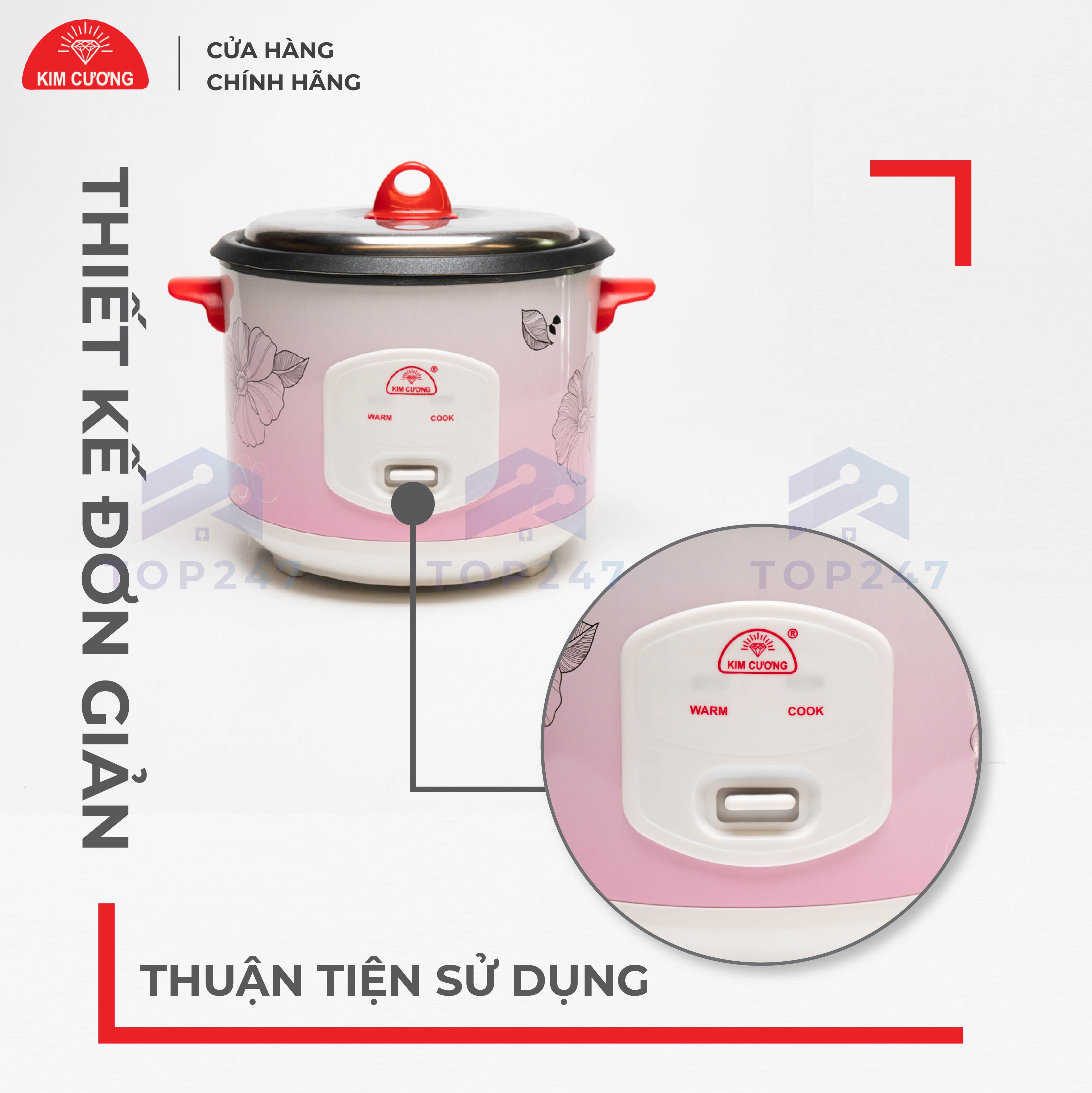 Nồi Cơm Điện Kim Cương 1.5 Lít Nắp Rời Chống Dính