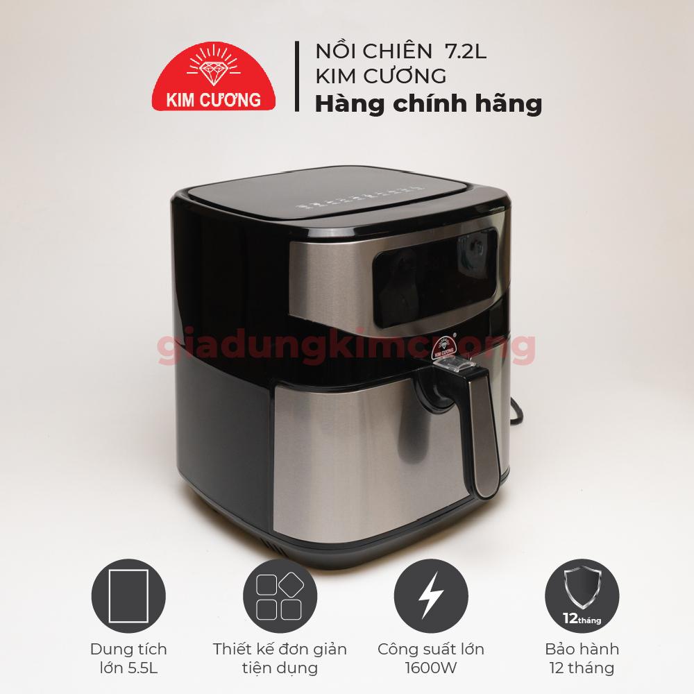 Nồi Chiên Không Dầu Kim Cương - Dung Tích 7.2 Lít [Bảo Hành Chính Hãng 1 Đổi 1]