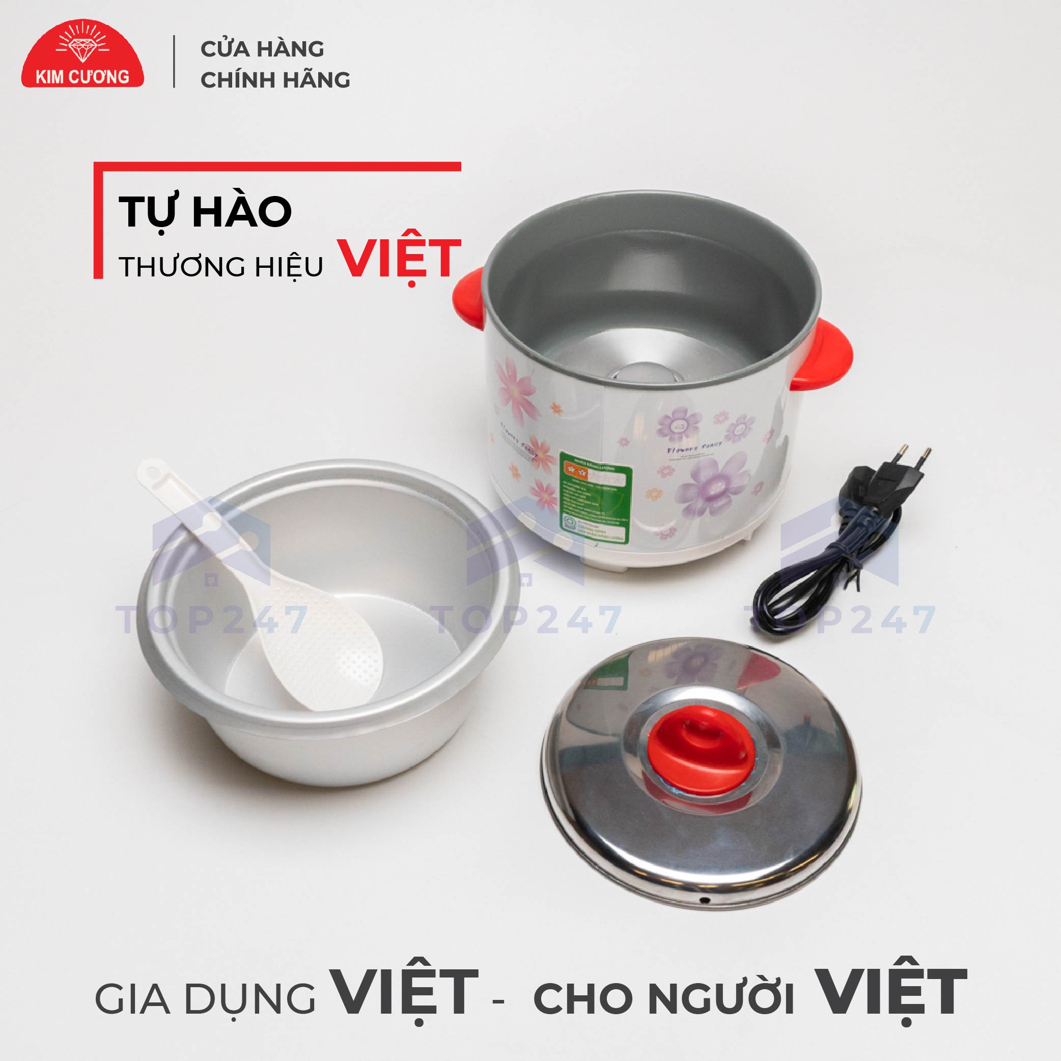Nồi Cơm Điện Kim Cương 0.6 Lít Nắp Rời