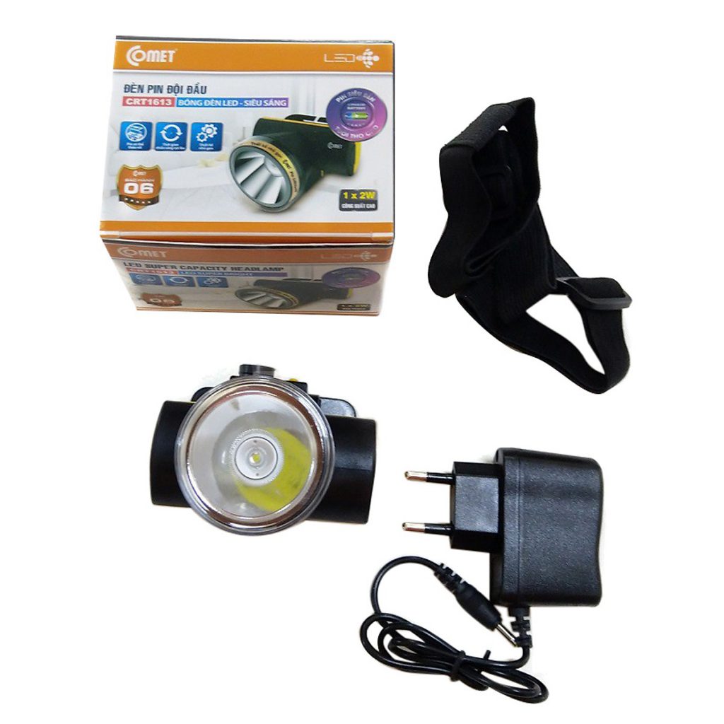 ĐÈN PIN ĐỘI ĐẦU LED COMET CRT1613