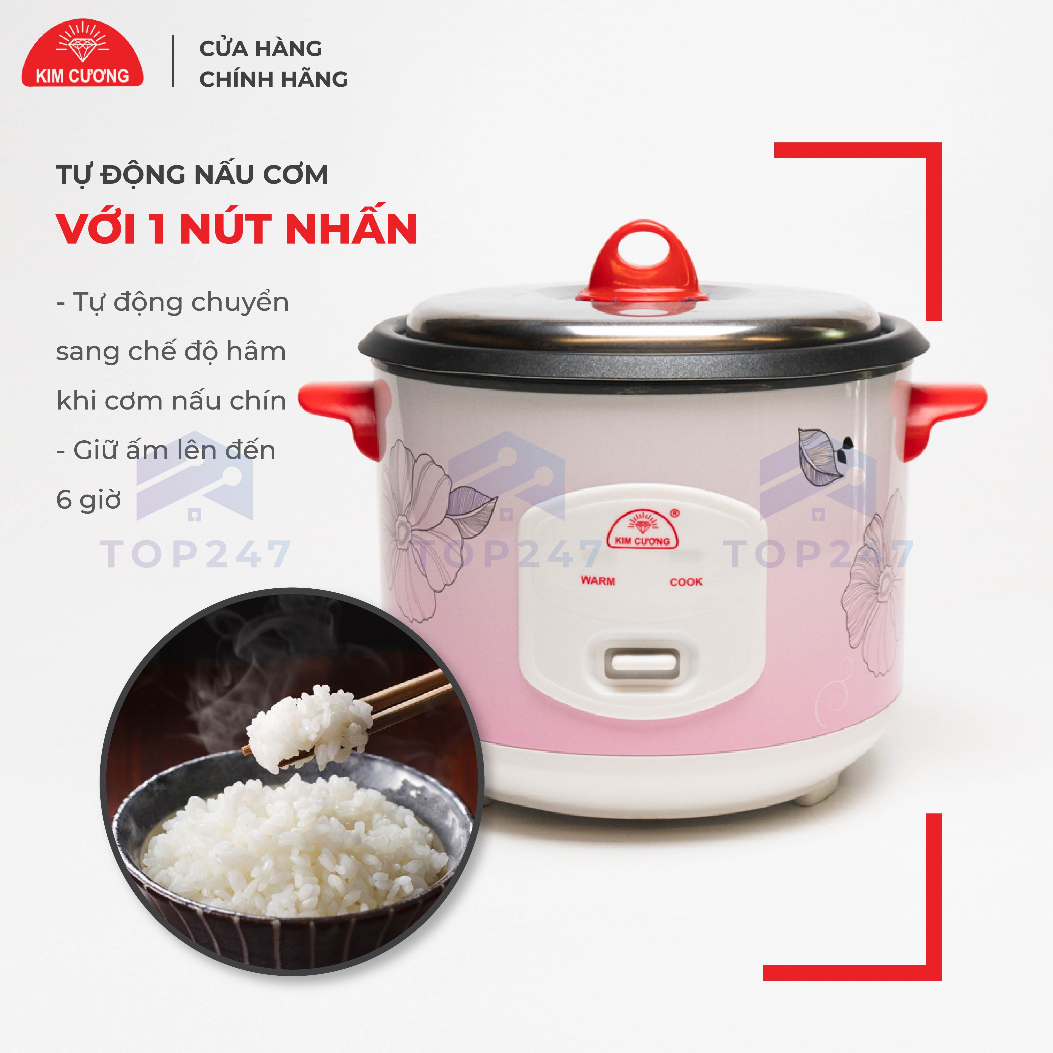 Nồi Cơm Điện Kim Cương 1.5 Lít Nắp Rời Chống Dính