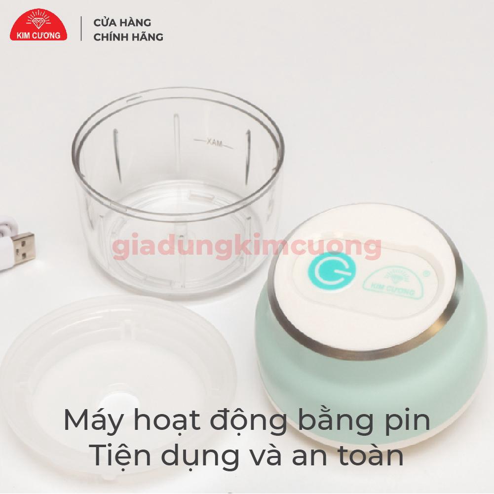 Máy Xay Mini Cầm Tay Kim Cương - Máy Xay Tỏi Ớt Đa Năng Sạc Điện [Bảo Hành 1 Đổi 1]
