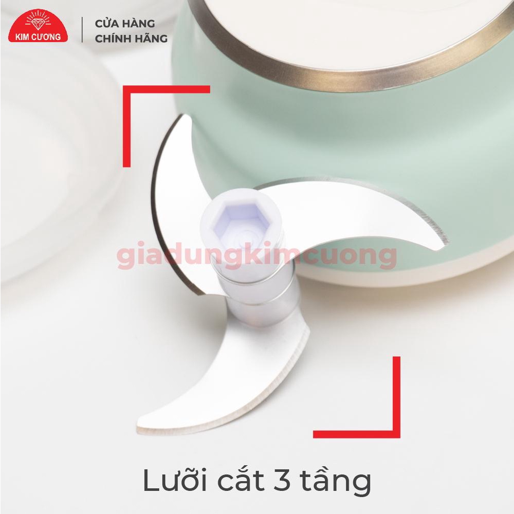 Máy Xay Mini Cầm Tay Kim Cương - Máy Xay Tỏi Ớt Đa Năng Sạc Điện [Bảo Hành 1 Đổi 1]