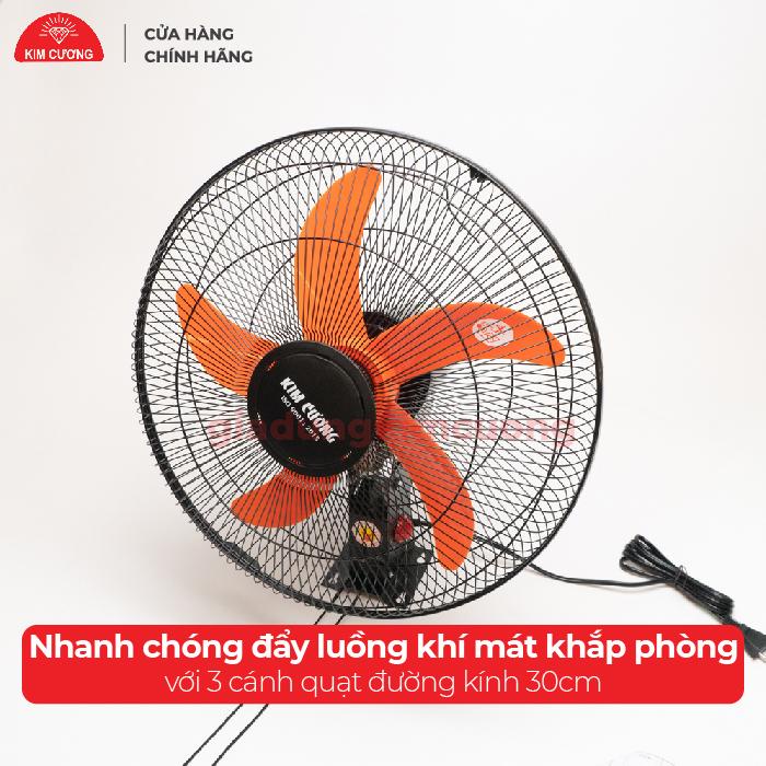 Quạt Treo Tường 2 Dây Kim Cương - Quạt Treo Tường Công Nghiệp [Bảo Hành 12 Tháng]