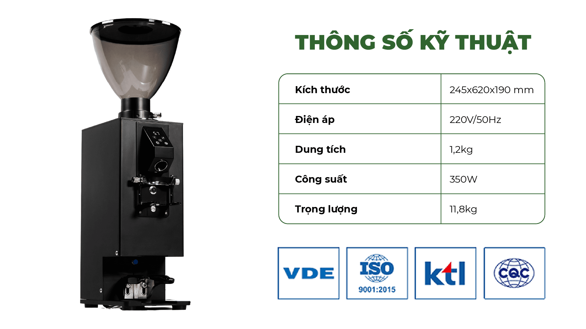 Máy xay cà phê tích hợp nén dành cho quán Promix PM-900 Plus