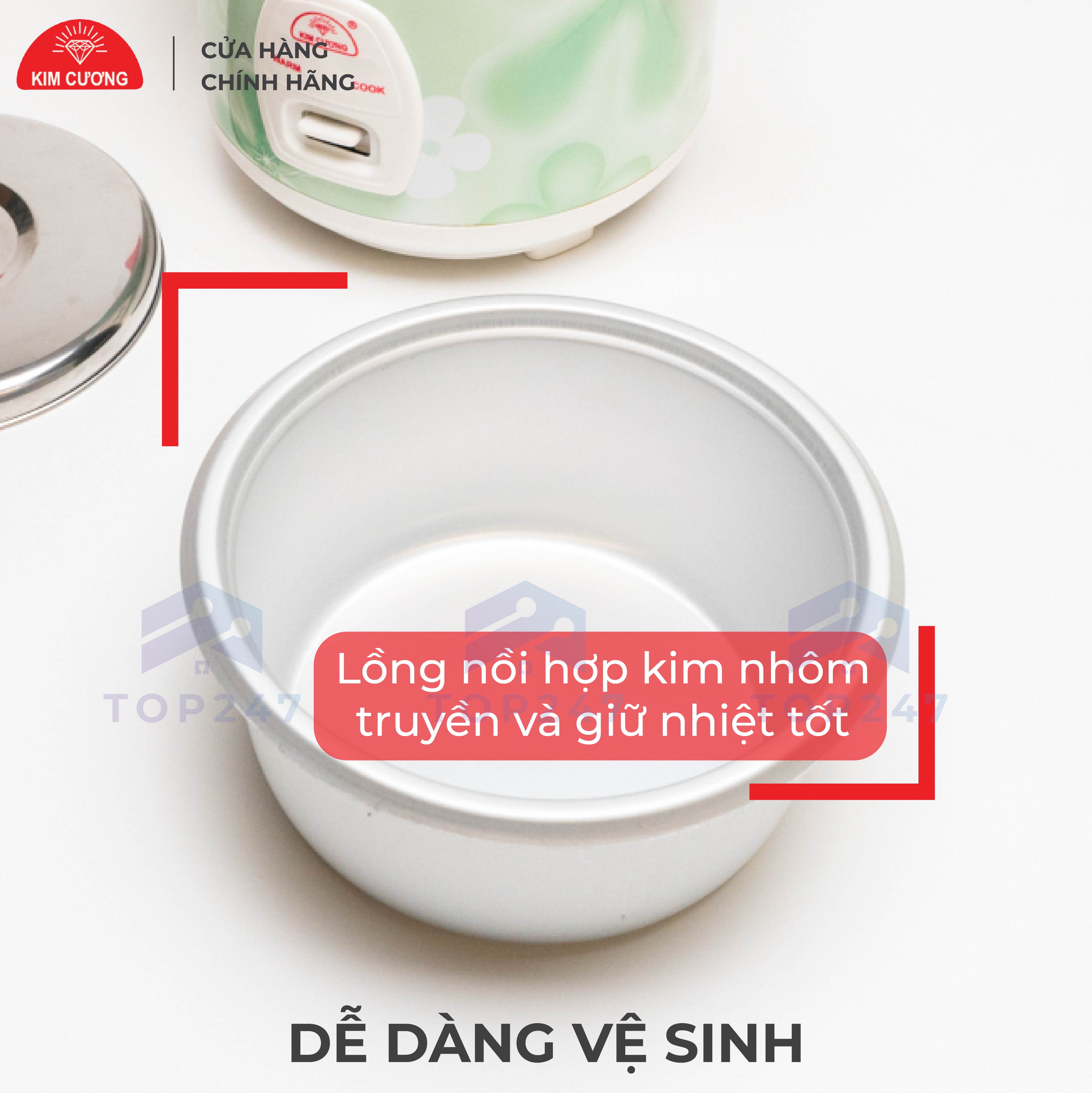 Nồi Cơm Điện Kim Cương - Nắp Rời Chống Dính 0.8 Lít [Chính Hãng]