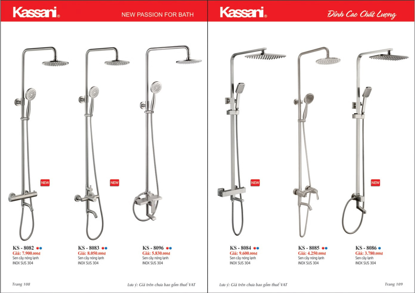 Bảng Giá Sen Cây Inox 304 Cao Cấp Kassani Mới Nhất 2024