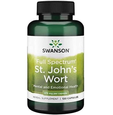 Viên Uống Swanson Full Spectrum St. John's Wort 375mg - Quản lý stress hiệu quả (120 viên)