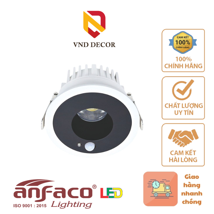 Đèn LED Downlight Cảm Biến 12W Anfaco AFC 554 LED 12W