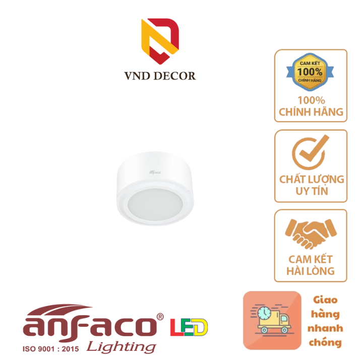 Đèn LED Gắn Nổi 3W-12W ANFACO AFC 644T-Vỏ Trắng