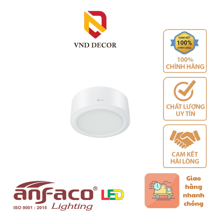 Đèn LED Gắn Nổi 3W-12W ANFACO AFC 644T-Vỏ Trắng