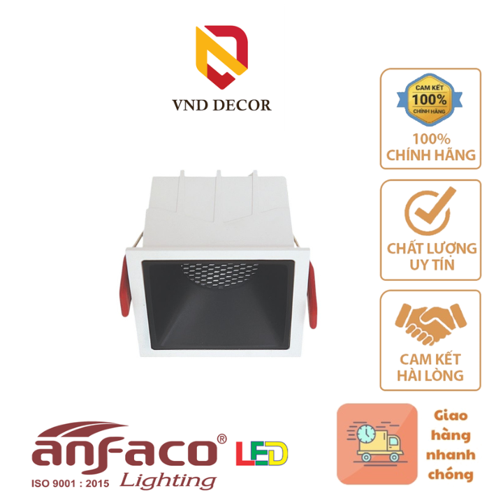 Đèn LED downlight Vuông Âm Trần 7W-9W Anfaco AFC 748/1