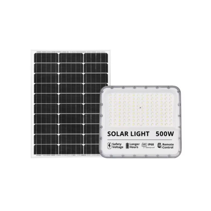 Đèn Pha Năng Lượng Mặt Trời 500W Chống Chói Kim Cương Mắt Ngọc, Ánh Sáng Trắng