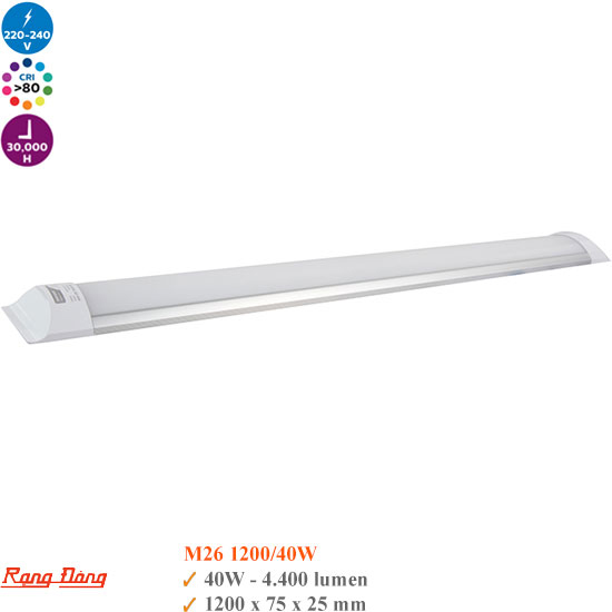 Đèn Bán Nguyệt Rạng Đông M26 1200mm 40W