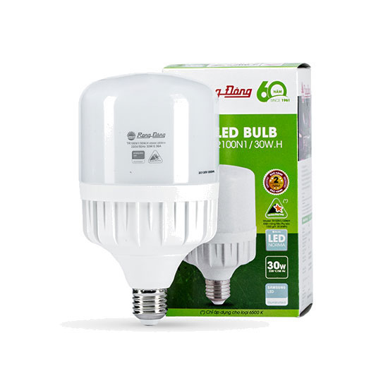 Đèn Led Bulb Trụ Nhôm Nhựa 30W Rạng Đông