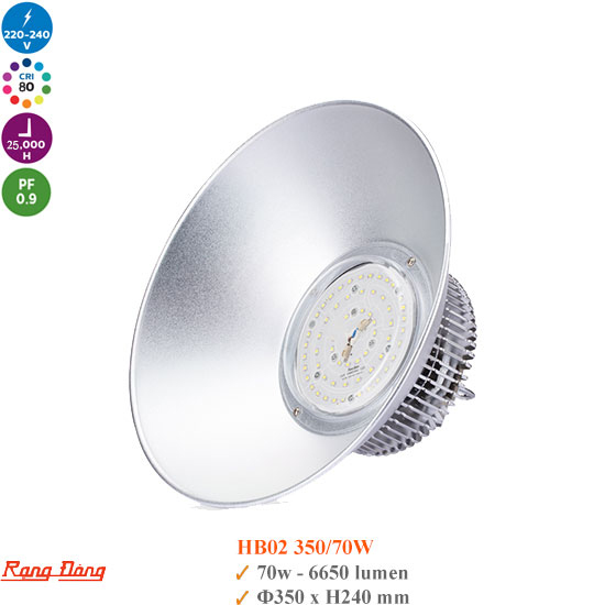Đèn LED Highbay 70W Rạng Đông HB02 350/70W