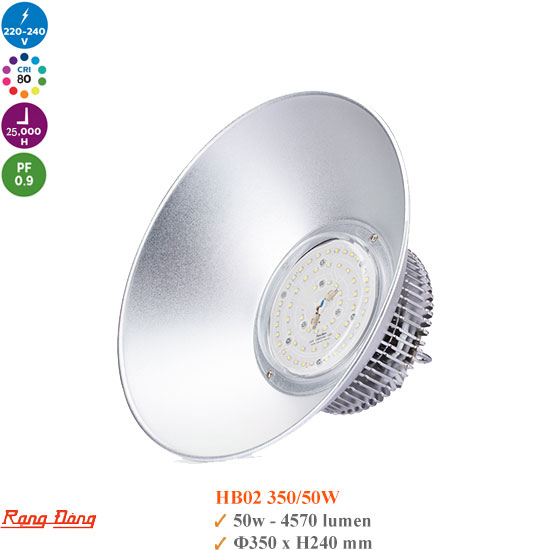 Đèn LED Highbay 50W Rạng Đông HB02 350/50W