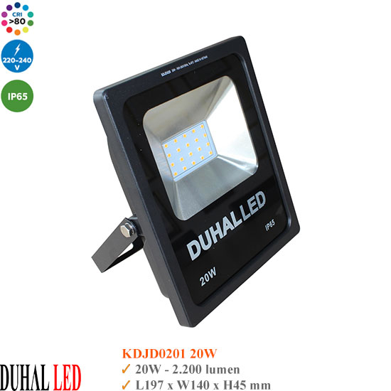 Đèn Pha Led 20W Duhal KDJD0201