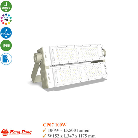 Đèn Pha Led Module Rạng Đông CP07 100W