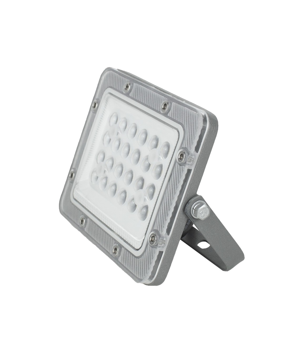 Đèn led pha thấu kính KINGECO 20w, vỏ xám, Chip LUMILEDS 2835