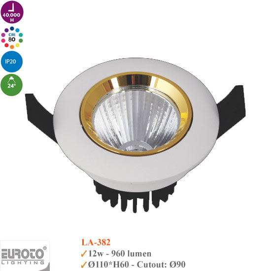 Đèn Spotlight Âm Trần Euroto 7W/12W/18W- LA381/LA382/LA383