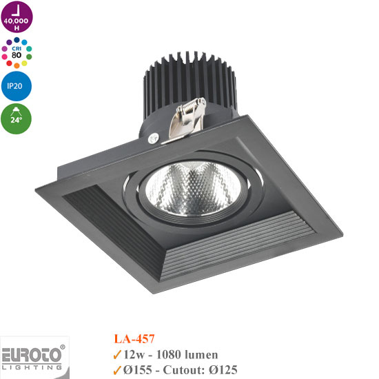 Đèn Spotlight Âm Trần 12W Euroto LA-457
