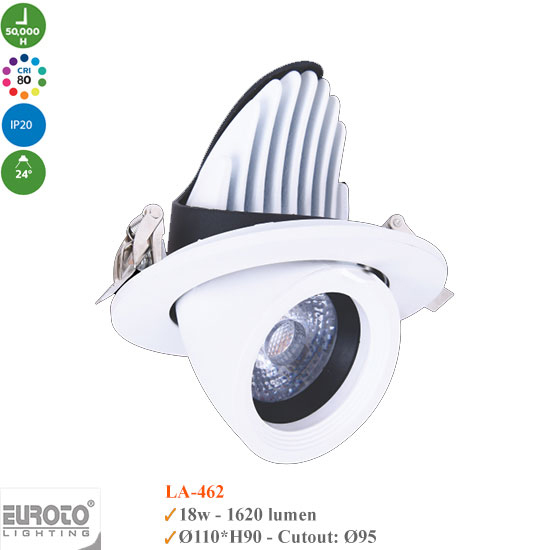 Đèn Spotlight Âm Trần Euroto 18W LA-462